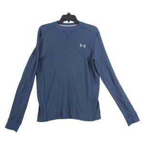 Under Armour Navy Blue Long Sleeve Thermal T-Shirt Mens M Waffle Knit